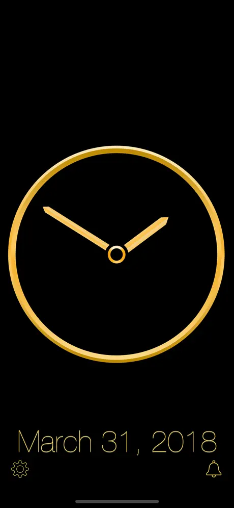 Gold_Luxury_Clock iOS App Screenshot 3