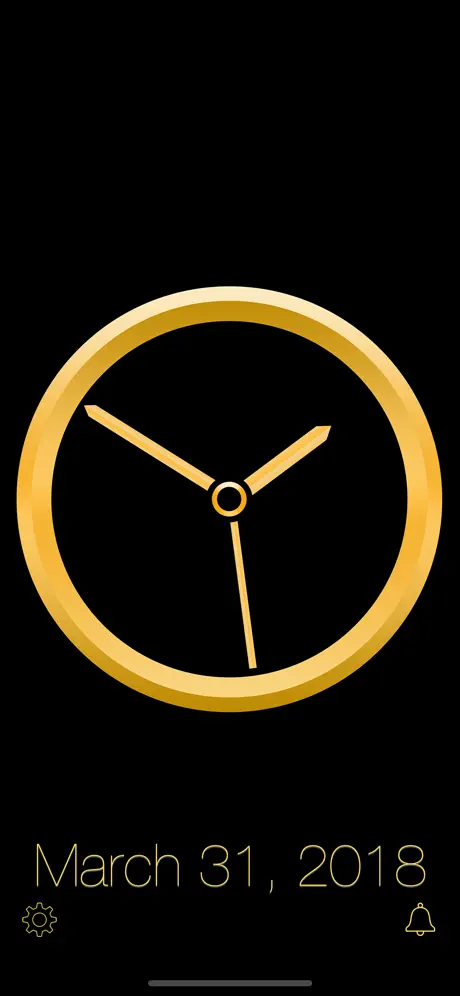 Gold_Luxury_Clock iOS App Screenshot 5
