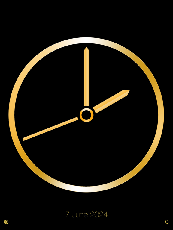 Gold_Luxury_Clock iPadOS App Screenshot 1