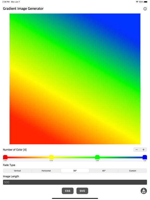 Gradient_Image_Generator iPadOS App Screenshot 1