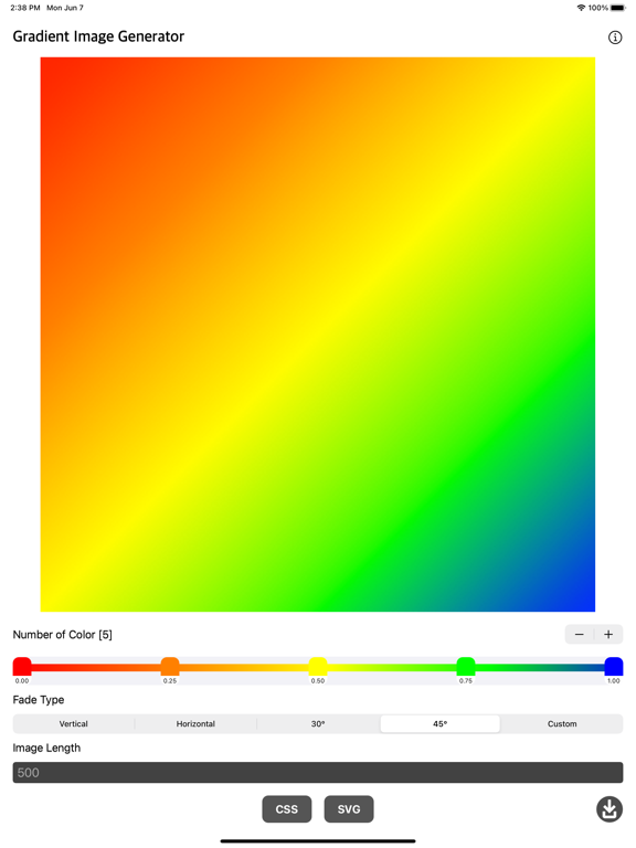 Gradient_Image_Generator iPadOS App Screenshot 6