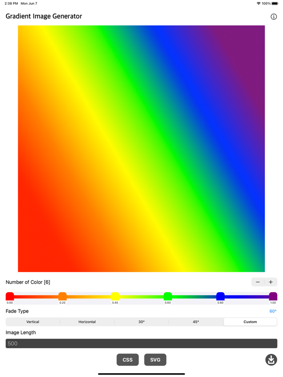 Gradient_Image_Generator iPadOS App Screenshot 7
