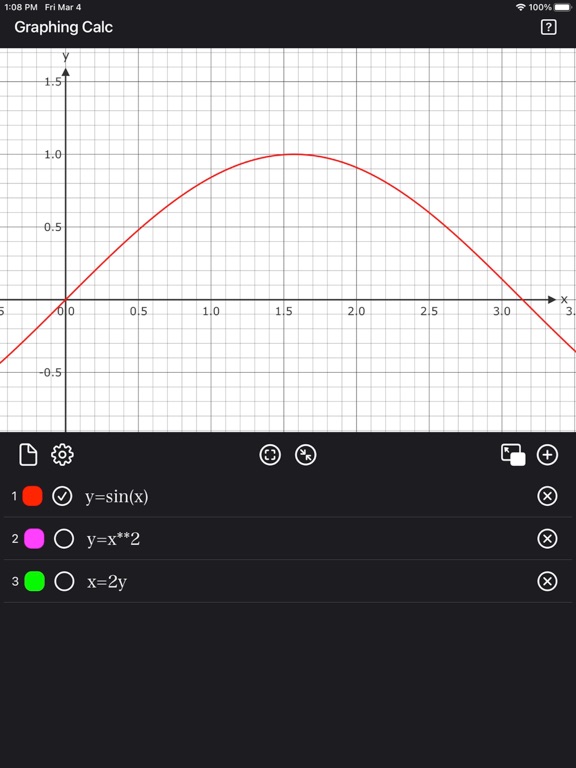 Graph_Calc_Plus iPadOS App Screenshot 3