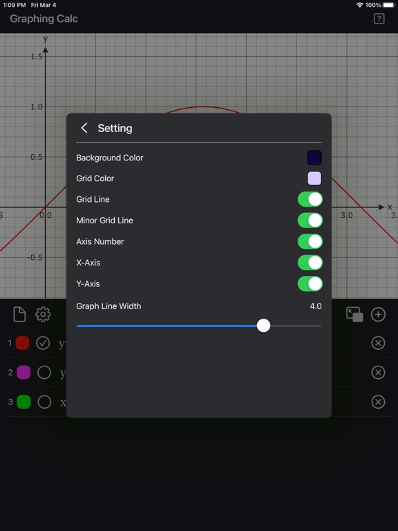 Graph_Calc_Plus iPadOS App Screenshot 4