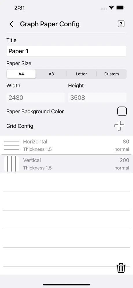 Graph_Paper_Gen iOS App Screenshot 2