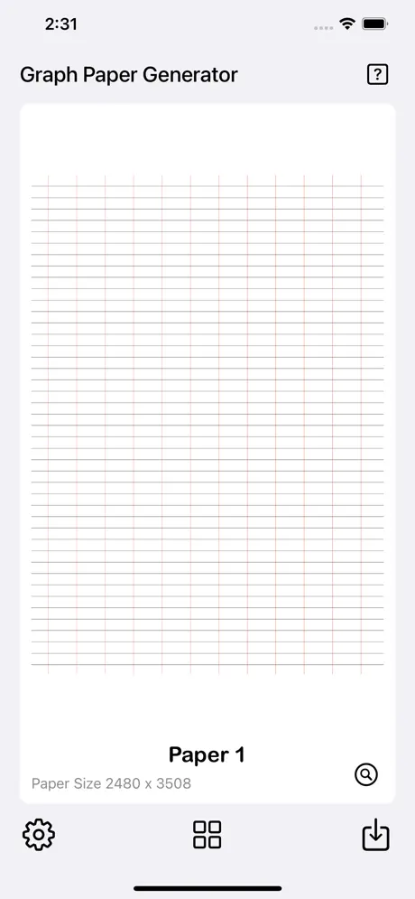 Graph_Paper_Gen iOS App Screenshot 4