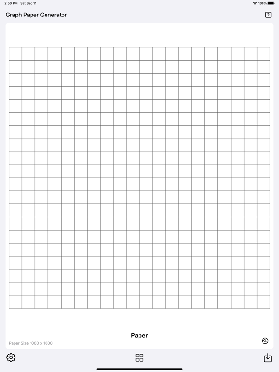 Graph_Paper_Gen iPadOS App Screenshot 1