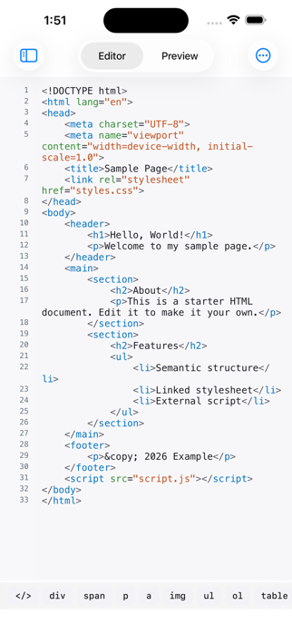 Html_Editor_Plus iOS App Screenshot 10