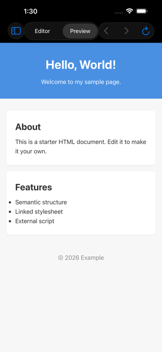 Html_Editor_Plus iOS App Screenshot 2