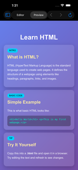 Html_Editor_Plus iOS App Screenshot 5