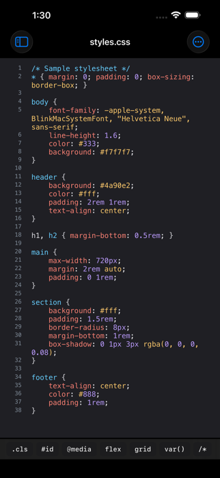 Html_Editor_Plus iOS App Screenshot 7