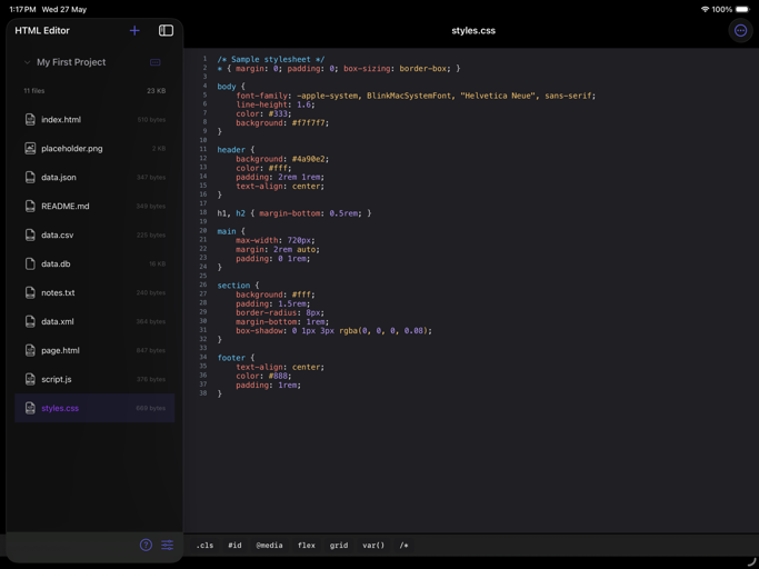 Html_Editor_Plus iPadOS App Screenshot 6