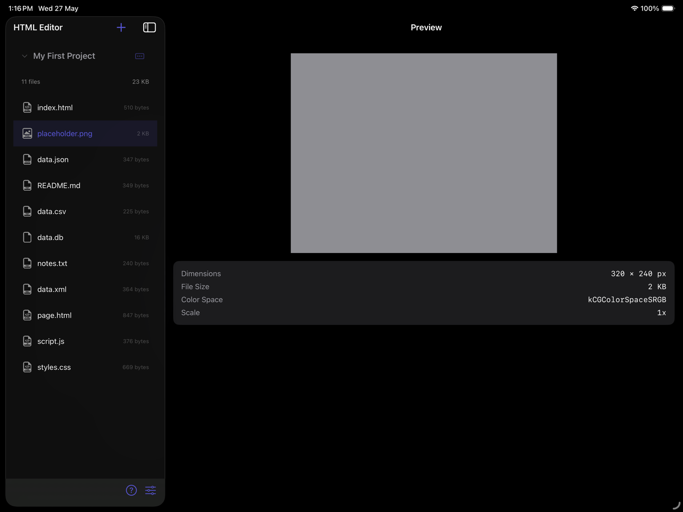 Html_Editor_Plus iPadOS App Screenshot 9