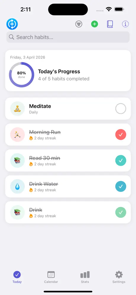 Habit_Tracker_Routine_Log iOS App Screenshot 1