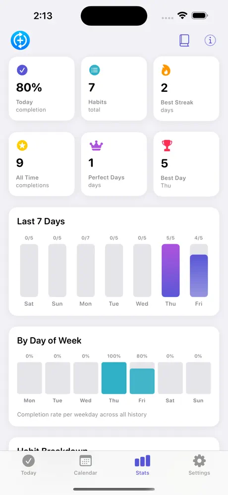 Habit_Tracker_Routine_Log iOS App Screenshot 2