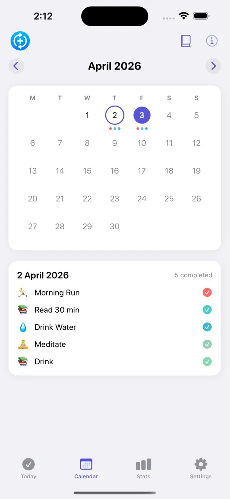 Habit_Tracker_Routine_Log iOS App Screenshot 4