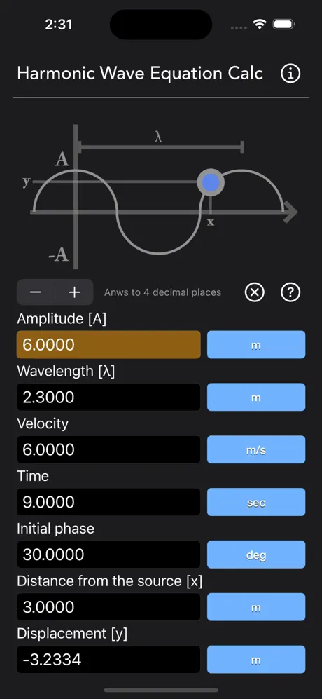 Harmonic_Wave_Equation_Calc iOS App Screenshot 6
