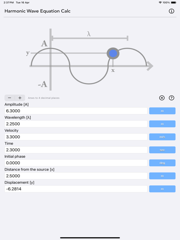 Harmonic_Wave_Equation_Calc iPadOS App Screenshot 3