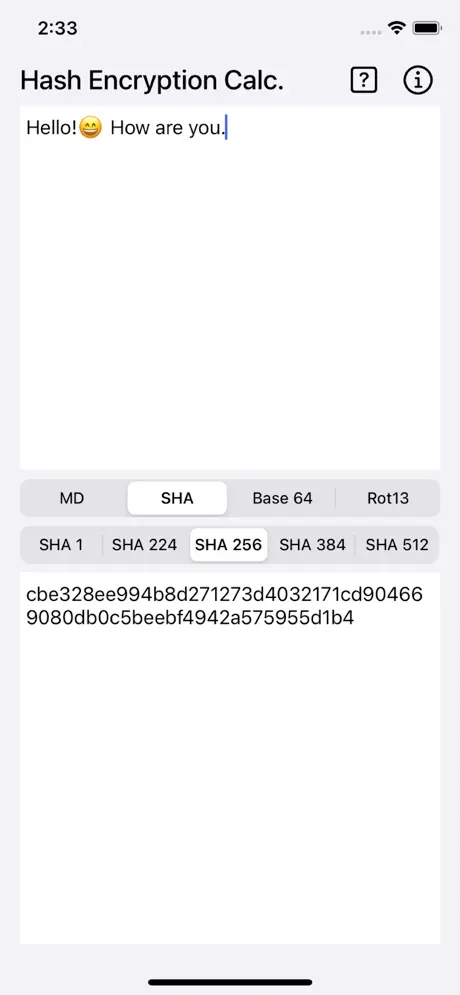 Hash_and_Encryption_Calculator iOS App Screenshot 5