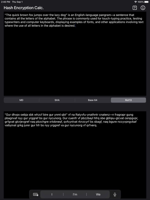 Hash_and_Encryption_Calculator iPadOS App Screenshot 1