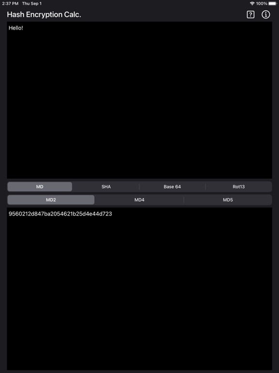 Hash_and_Encryption_Calculator iPadOS App Screenshot 3