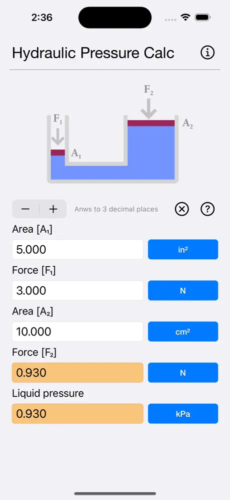 Hydraulic_Pressure_Calculator iOS App Screenshot 5