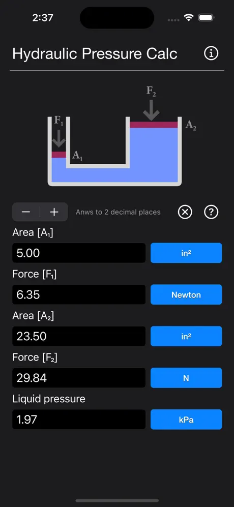 Hydraulic_Pressure_Calculator iOS App Screenshot 6