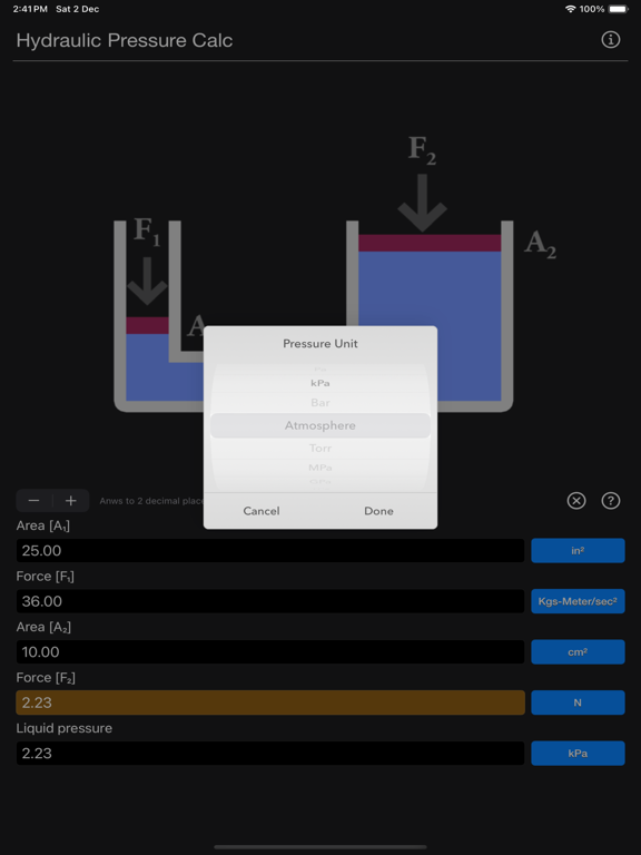Hydraulic_Pressure_Calculator iPadOS App Screenshot 7