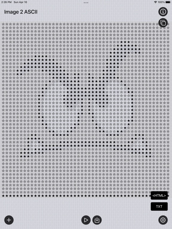 Image_2_ASCII_Art iPadOS App Screenshot 4