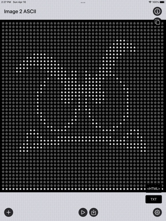 Image_2_ASCII_Art iPadOS App Screenshot 5