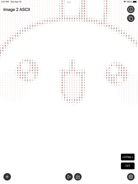 Image_2_ASCII_Art iPadOS App Screenshot 6