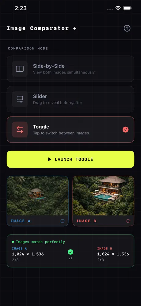 Image_Comparator iOS App Screenshot 3