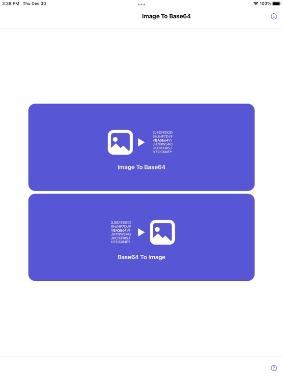 Image_to_Base64_Plus iPadOS App Screenshot 1