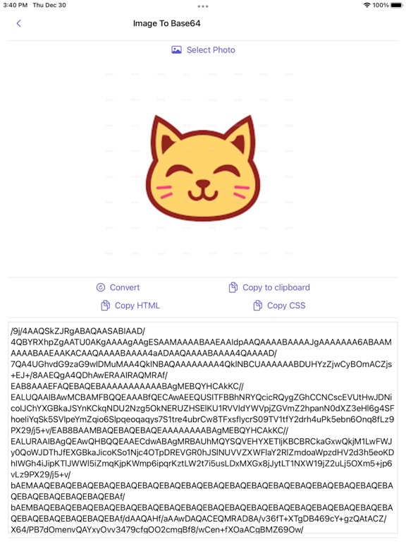 Image_to_Base64_Plus iPadOS App Screenshot 2