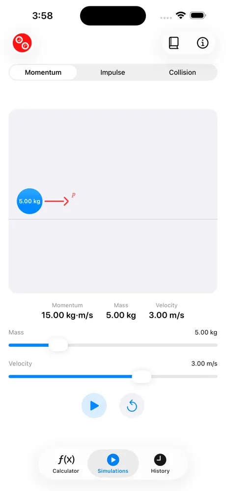 Impulse_and_Momentum_Calc iOS App Screenshot 4