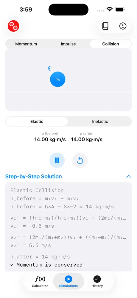 Impulse_and_Momentum_Calc iOS App Screenshot 5