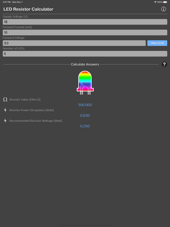 LED_Resistor_Calculator_Plus iPadOS App Screenshot 10