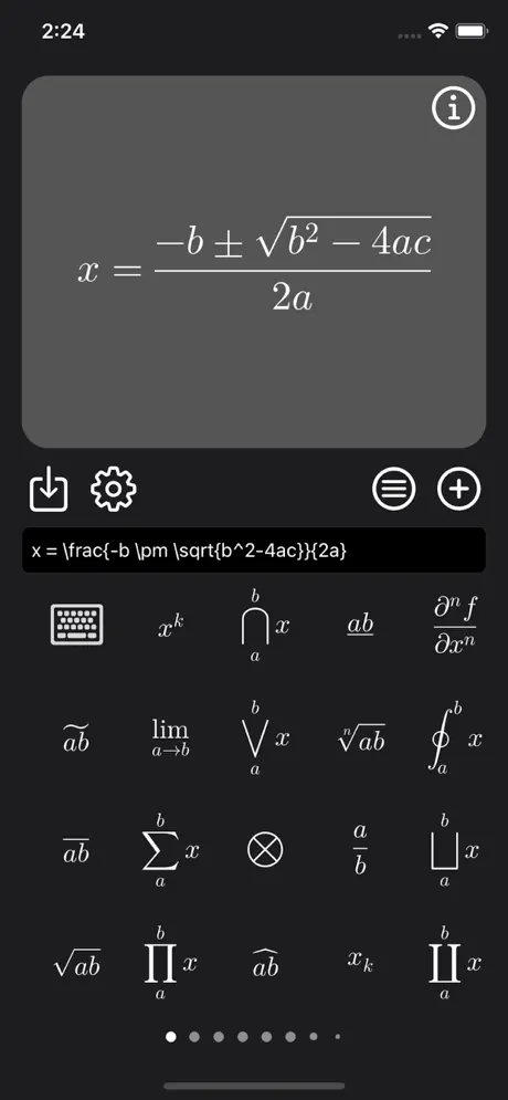 Latex_Equation_Editor iOS App Screenshot 1