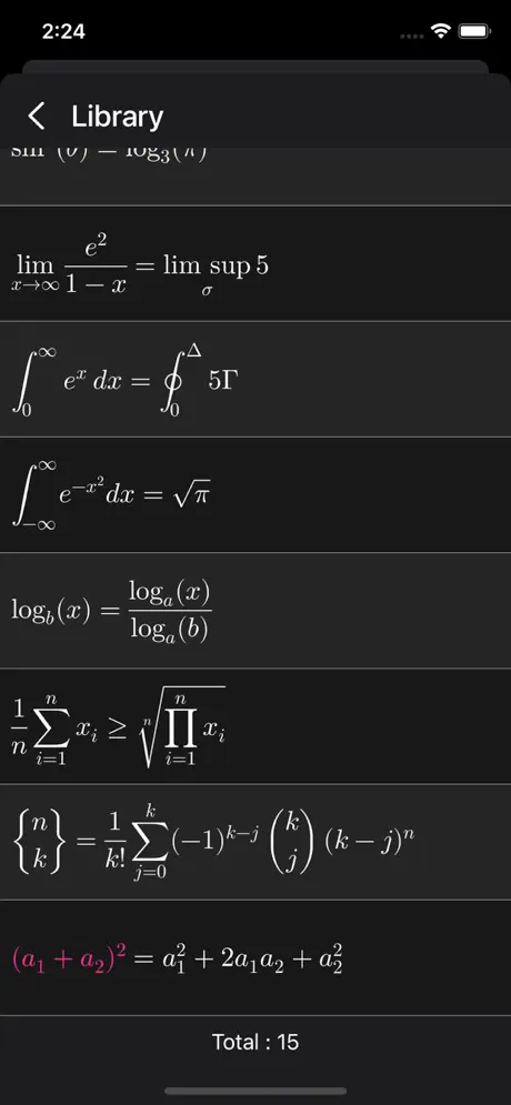 Latex_Equation_Editor iOS App Screenshot 3