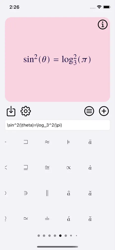 Latex_Equation_Editor iOS App Screenshot 6