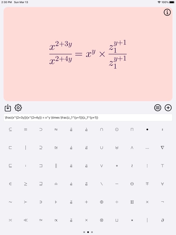 Latex_Equation_Editor iPadOS App Screenshot 4