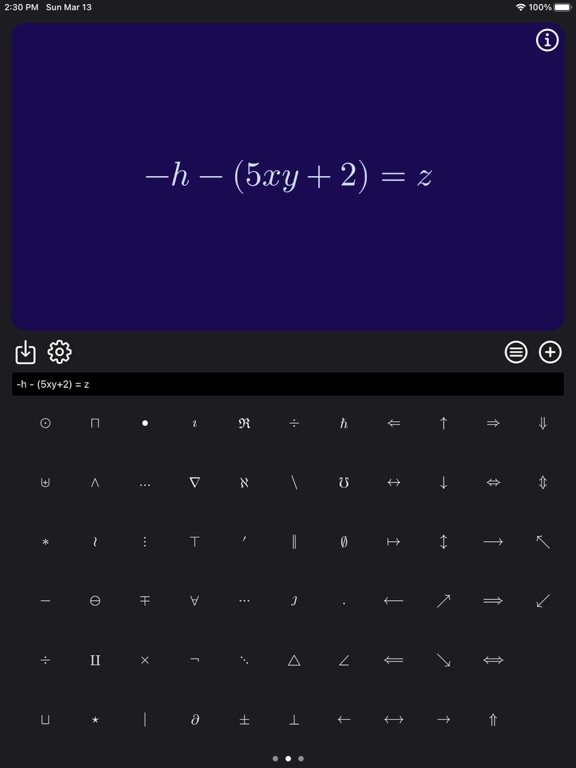 Latex_Equation_Editor iPadOS App Screenshot 7