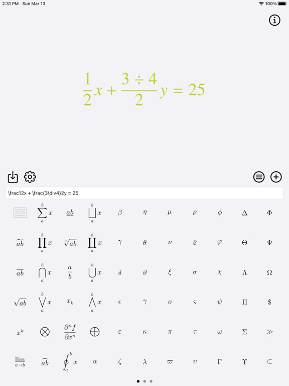 Latex_Equation_Editor iPadOS App Screenshot 8