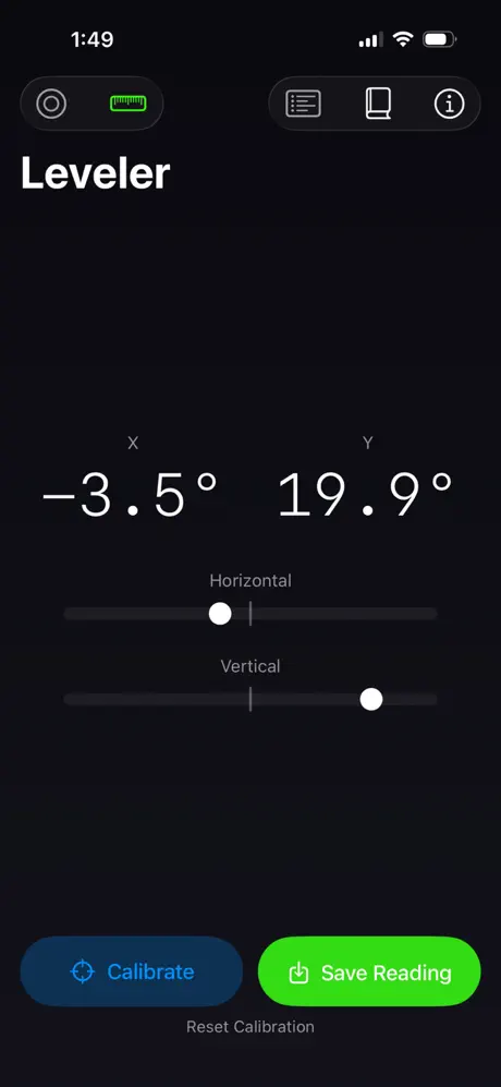 Leveler_Plus iOS App Screenshot 3