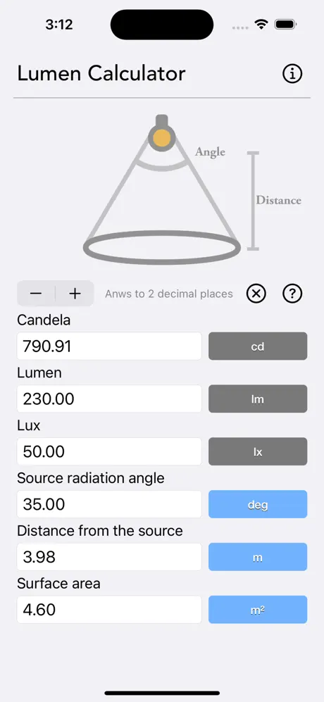 Lumen_Calculator iOS App Screenshot 5