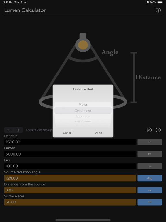 Lumen_Calculator iPadOS App Screenshot 7