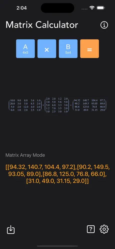 Matrix_Calc_Plus iOS App Screenshot 3