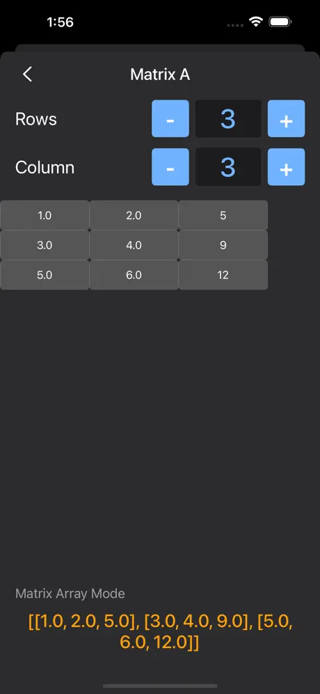 Matrix_Calc_Plus iOS App Screenshot 6