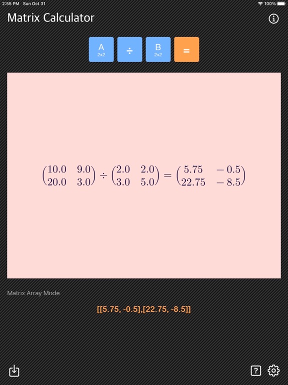 Matrix_Calc_Plus iPadOS App Screenshot 10