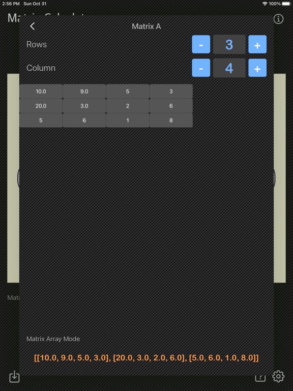 Matrix_Calc_Plus iPadOS App Screenshot 5